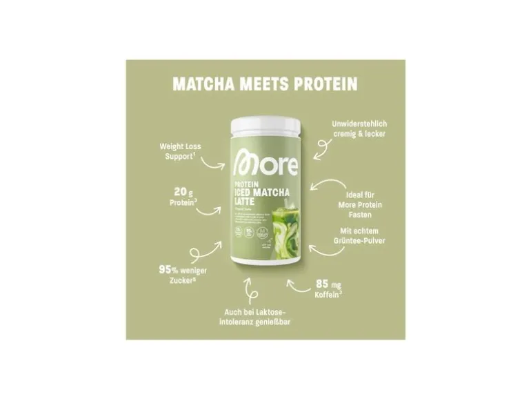 More Nutrition Protein Iced Matcha Latte Matcha 500 g