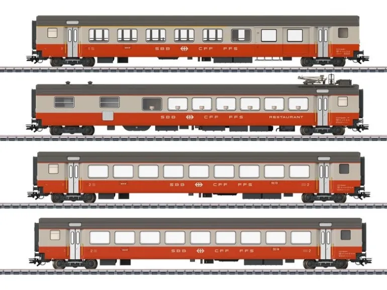 Märklin Personenwagen Swiss Express 4er Set H0, IV