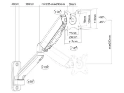 NEOMOUNTS Wandhalterung WL70-450BL11 Schwarz
