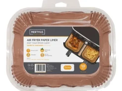 Nerthus Rechteckiges Backpapier für Airfryer 100 Stück
