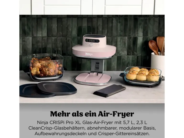 Ninja Crispi Pro 7-in-1 Glas-Air-Fryer Rosa