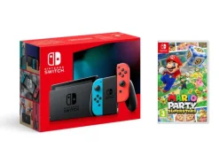 Nintendo Switch Rot/Blau inklusive Mario Party Superstars