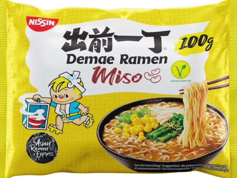 Nissin Food Demae Ramen Nudelsuppe Miso Veggie 100 g