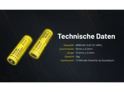 Nitecore Akku NL2160 6000 mAh