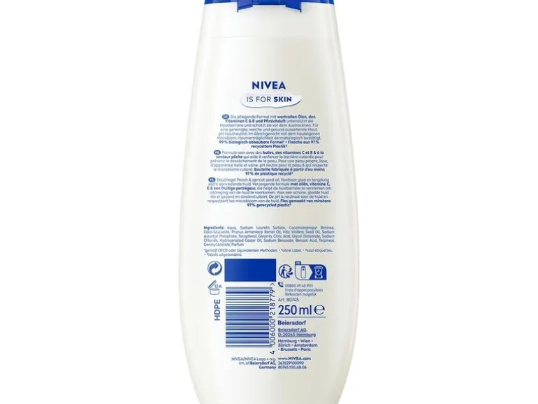 NIVEA Pflegedusche Peach & Apricot Seed Oil 250 ml