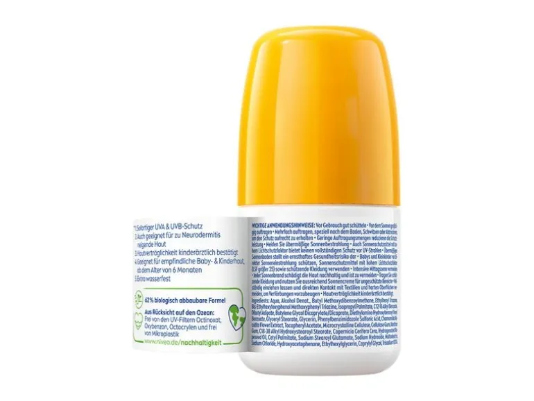 NIVEA SUN Sonnencreme Kids Roll-on Sensitive LSF 50+ 50 ml