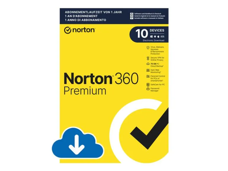 Norton Norton 360 Premium ESD, 10 Device, 1 Jahr