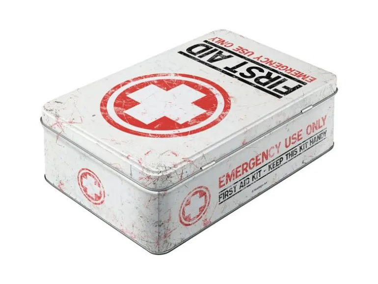 Nostalgic Art Medikamentenbox First Aid Rot/Schwarz/Weiss