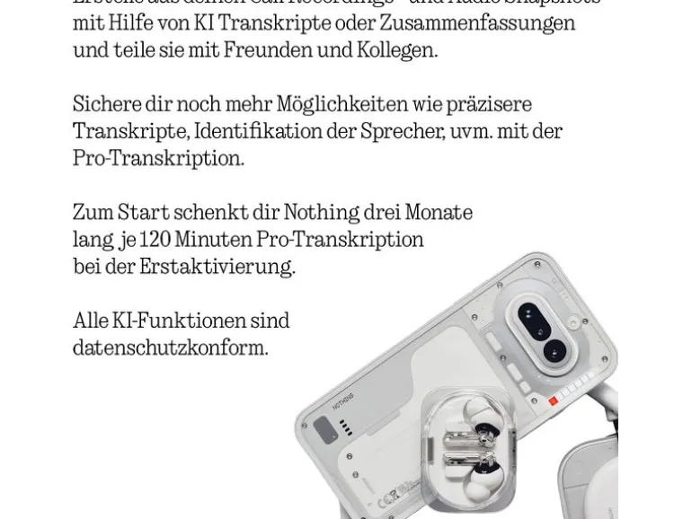 Nothing Ear True Wireless In-Ear-Kopfhörer Ear (3a) Weiss