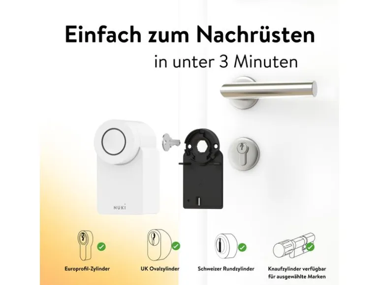 NUKI Smart Lock GO CH-Zylinder (5th Gen) Weiss