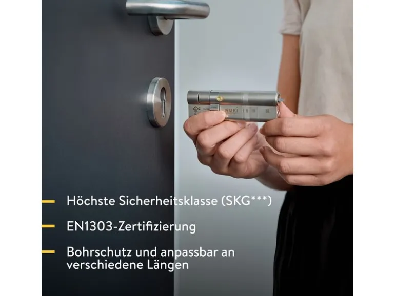 NUKI Smart Lock ULTRA CH inkl. Universalzylinder Grau