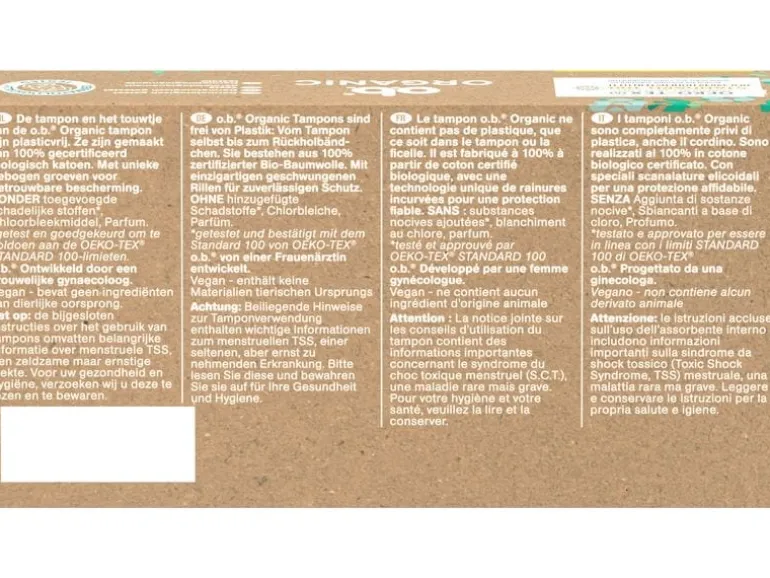 o.b. Organic Normal 16 Stück