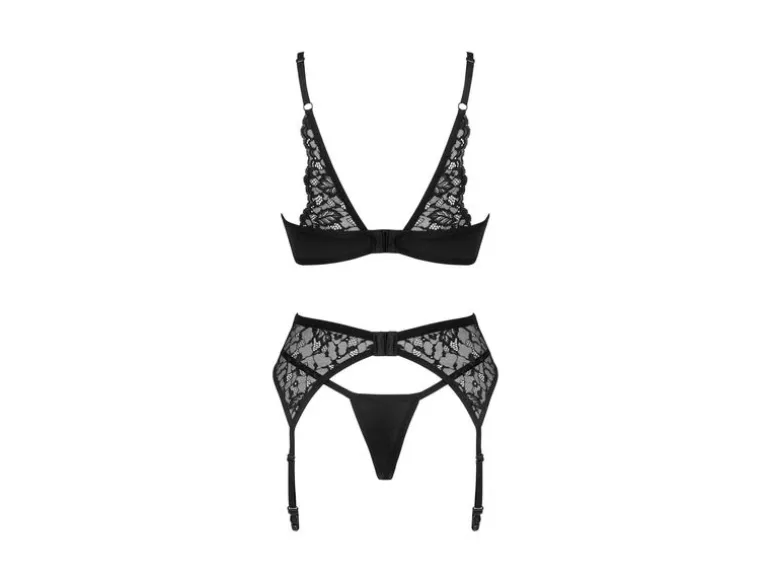 Obsessive Bellastia 3-teiliges BHSet Schwarz Schwarz