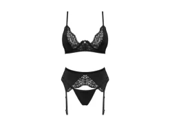 Obsessive Bellastia 3-teiliges BHSet Schwarz Schwarz