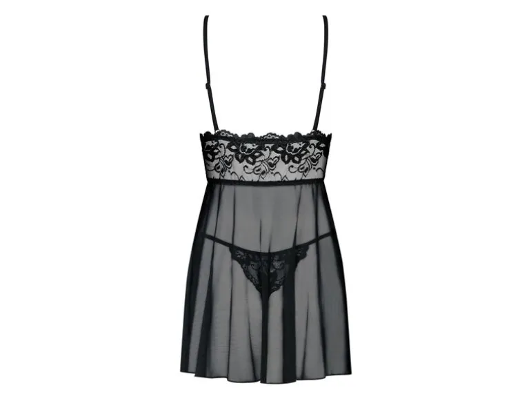 Obsessive Idillia Babydoll und Tanga Schwarz
