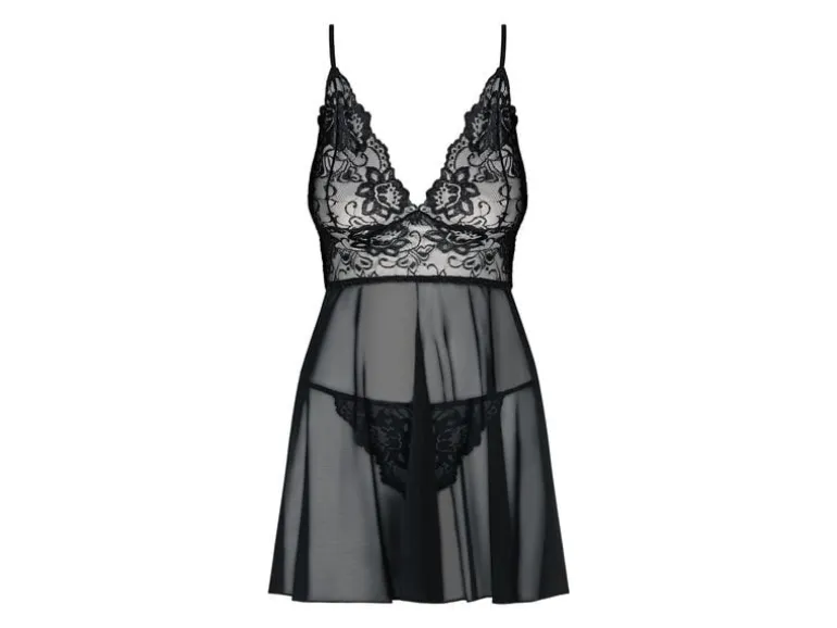 Obsessive Idillia Babydoll und Tanga Schwarz