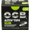 OCB Zigarettenfilter Premium Slim Activ Charcoal Tips 50 Stk.