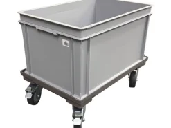OK-LINE Fahrrahmen Kunststoff, Grau, für Euro-Boxen 400 x 600 mm