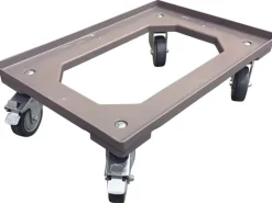 OK-LINE Fahrrahmen Kunststoff, Grau, für Euro-Boxen 400 x 600 mm