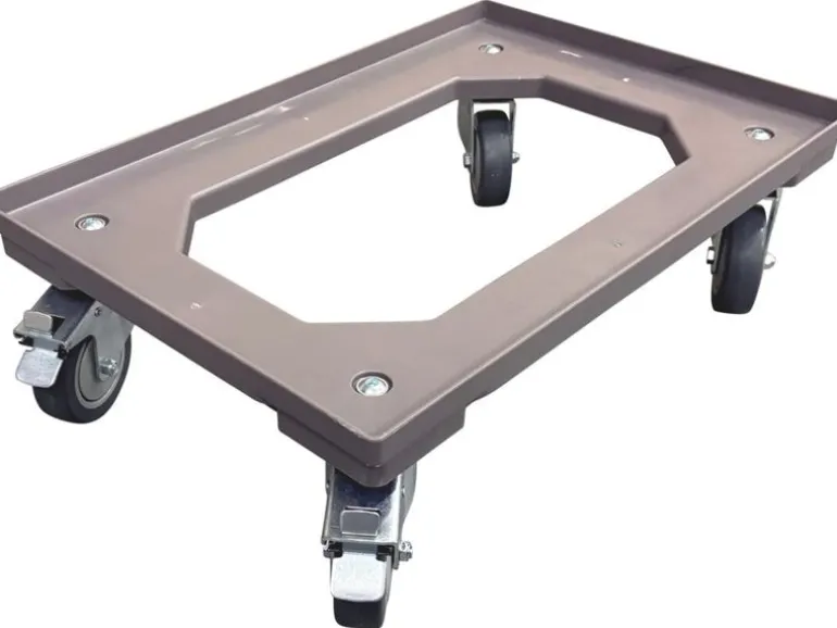 OK-LINE Fahrrahmen Kunststoff, Grau, für Euro-Boxen 400 x 600 mm