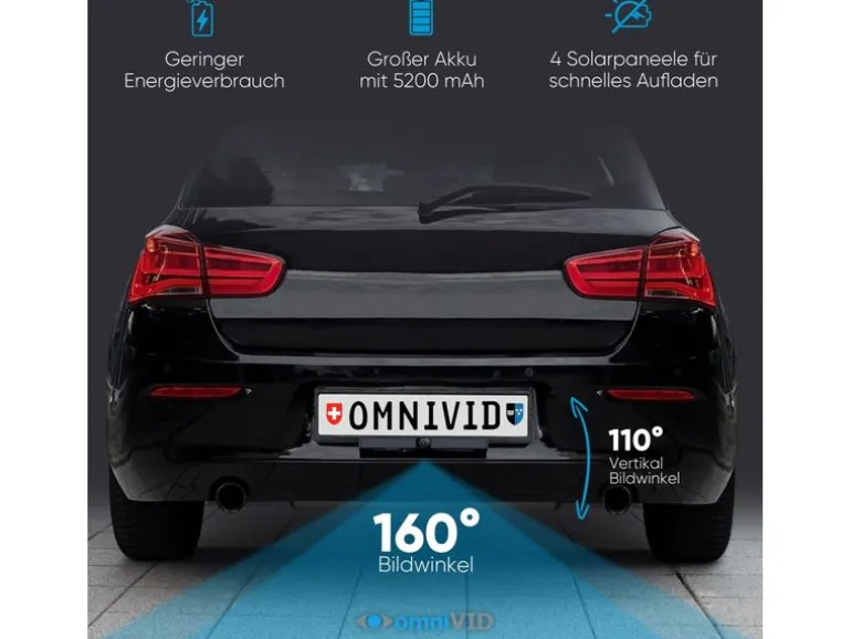 omniVID Rückfahrkamerasystem Solar4 Premium, 4.3 Zoll