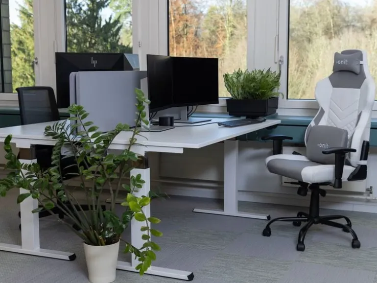 onit Gaming-Stuhl Weiss/Grau