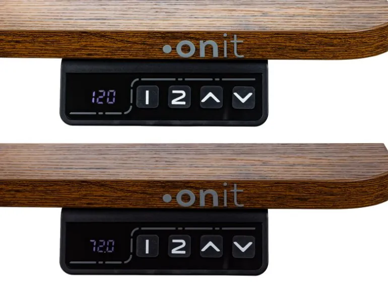 onit Gaming Tisch Ergo Vintage Schwarz/Braun