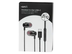 onit In-Ear-Kopfhörer USB Typ-C Schwarz