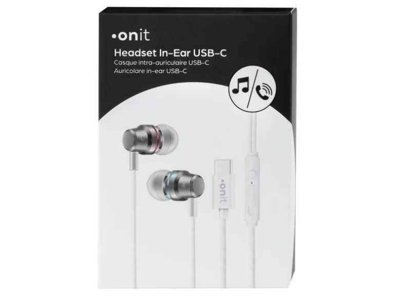 onit In-Ear-Kopfhörer USB Typ-C Weiss