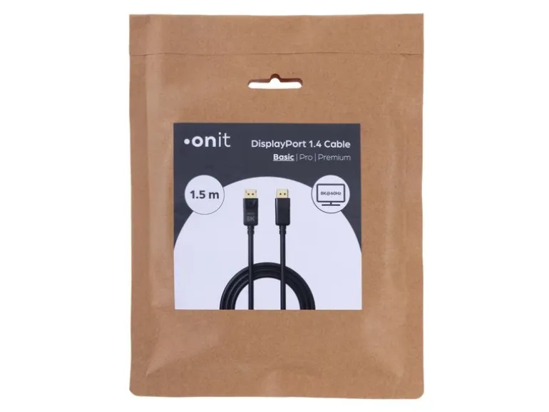onit Kabel Basic DisplayPort - DisplayPort, 8K/60Hz, 1.5 m