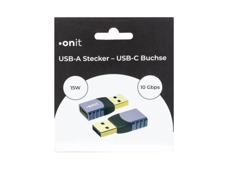 onit USB 3.1 Adapter USB-A Stecker - USB-C Buchse, 1 Stück