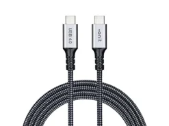 onit USB4-Kabel Pro 100 W, USB-C - USB-C, 1 m, Schwarz/Grau