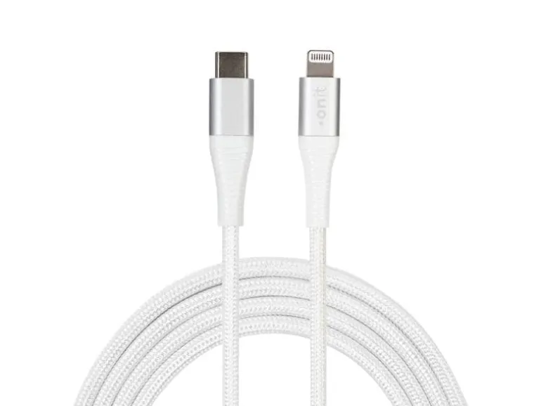 onit USB 2.0-Kabel 30 W, MFi, USB-C - Lightning, 2 m, Weiss