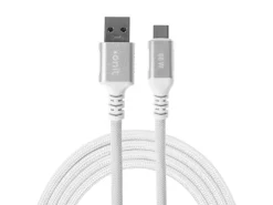 onit USB 3.1-Kabel 66 W, USB-A - USB-C, 2 m, Weiss