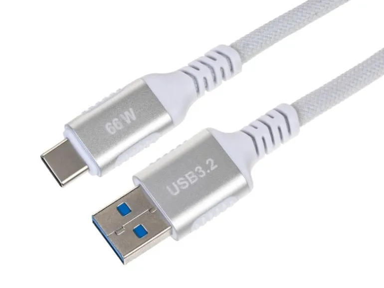 onit USB 3.1-Kabel 66 W, USB-A - USB-C, 1 m, Weiss