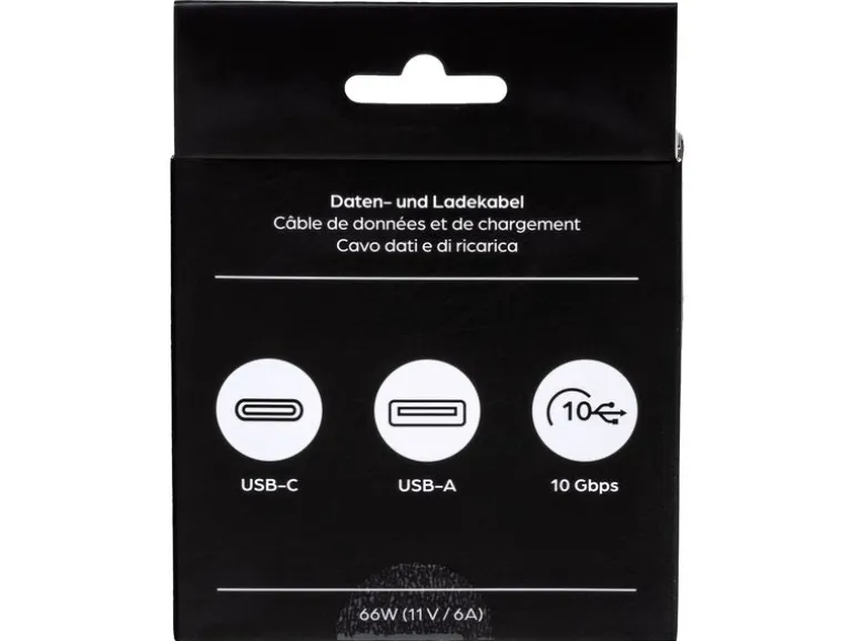 onit USB 3.1-Kabel 66 W, USB-A - USB-C, 1 m, Weiss