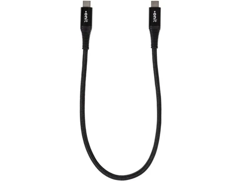 onit USB 3.0-Kabel 60 W, USB-C - USB-C, 0.3 m, Schwarz
