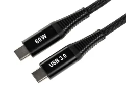 onit USB 3.0-Kabel 60 W, USB-C - USB-C, 0.3 m, Schwarz