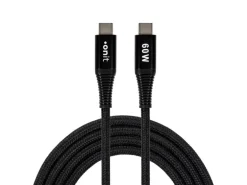 onit USB 3.0-Kabel 60 W, USB-C - USB-C, 0.5 m, Schwarz
