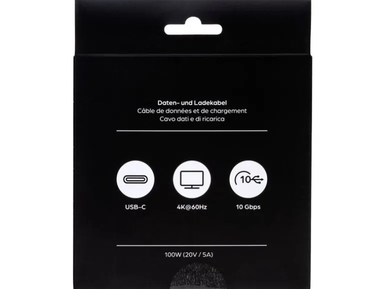 onit USB 3.1-Kabel 100 W, USB-C - USB-C, 2 m, Weiss