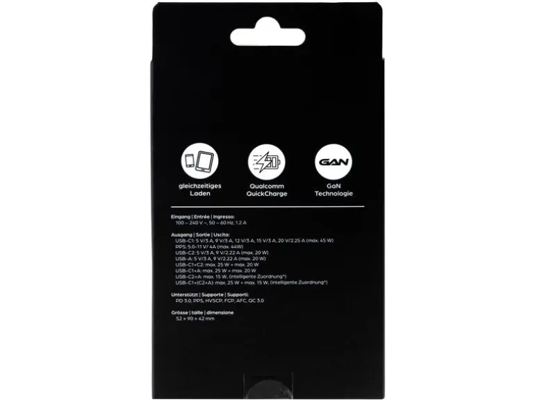 onit USB-Wandladegerät Triple 2C1A 45 W GaN Weiss