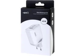 onit USB-Wandladegerät Triple 2C1A 45 W GaN Weiss