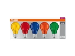 OSRAM Lampe Star Color Box, 2.5W, E27, 5 Stück, Mehrfarbig
