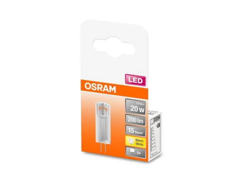 OSRAM Lampe Star Pin 20, 1.8W, G4 Warmweiss (WW)
