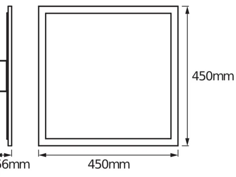 OSRAM LED-Panel 450 x 450 mm, 28 W, 2000 lm, 3000-6500 K, Weiss