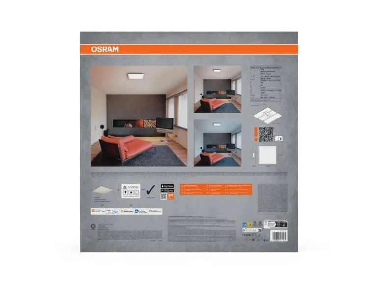 OSRAM LED-Panel 450 x 450 mm, 28 W, 2000 lm, 3000-6500 K, Weiss