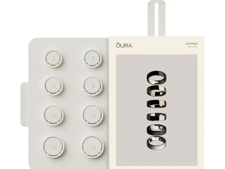 Oura Ring 5 Grössenprobier-Set Grau