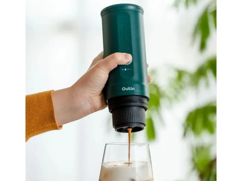 OUTIN Reisekaffeemaschine Nano Blaugrün