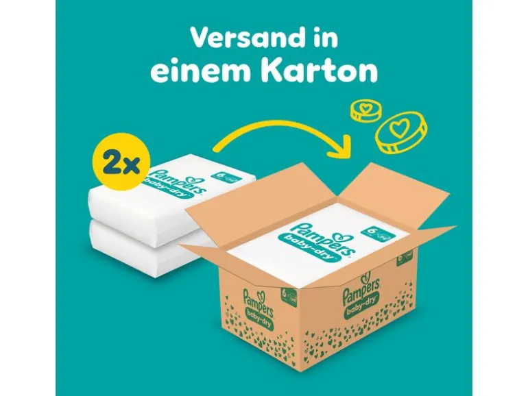 Pampers Windeln Baby Dry Extra Large Grösse 6