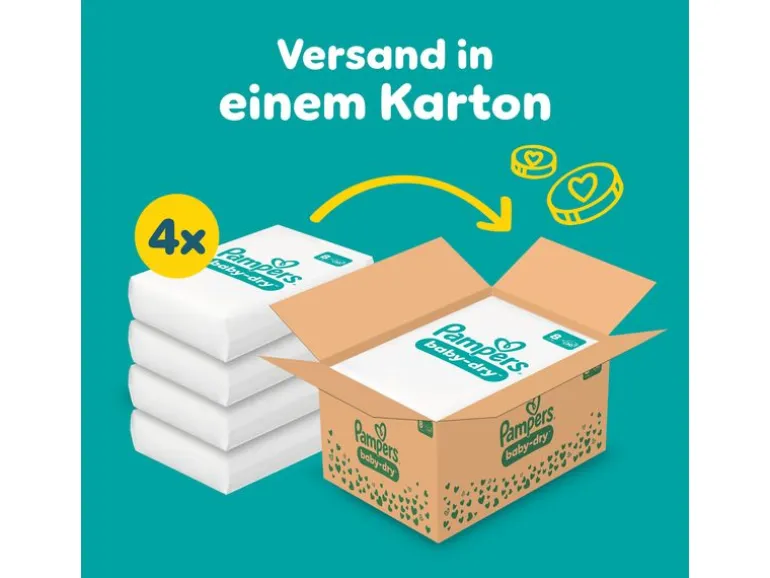 Pampers Windeln Baby Dry Extra Large Grösse 8
